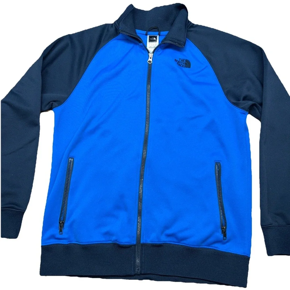 The North Fave Full Zip Polyester Pullover, Boys XL, 2‎ Tone Blue